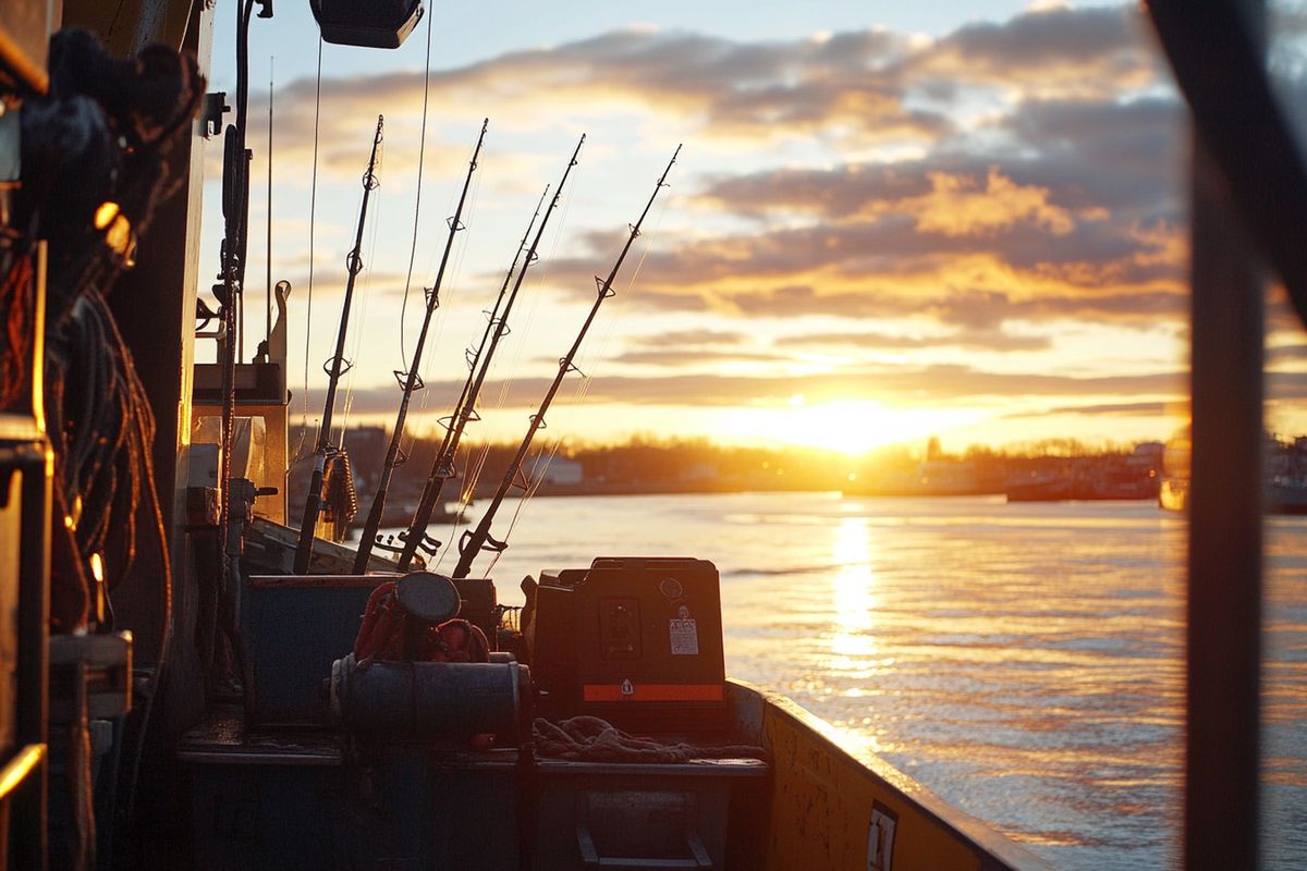 Sunset from an Arctic Air customer appreciation fishing charter