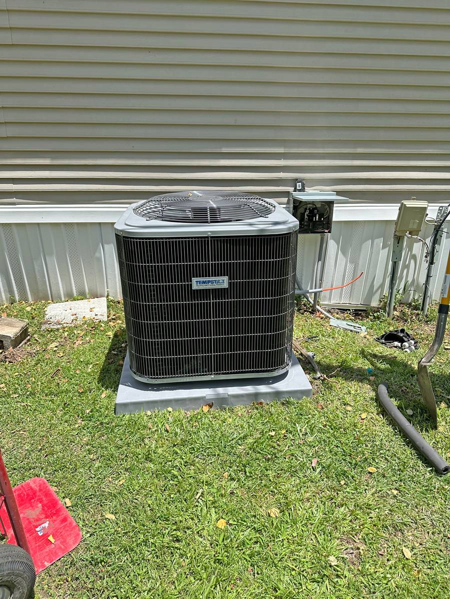 Clean AC condenser after service by Arctic Air Conditioning in Conway SC
